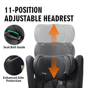 <span class=keywords><strong>Coussin</strong></span> rehausseur à dossier haut pliable à un bouton avec fixation ISOFIX ECE R129 pour enfants de 76 à 150 cm, appuie-tête réglable en 10 positions - Product Image 5