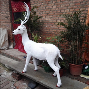 Renna di natale ornamento all'aperto cervo bianco realistico a grandezza naturale decorazioni natalizie renna <span class=keywords><strong>animali</strong></span> simulati - Product Image 3