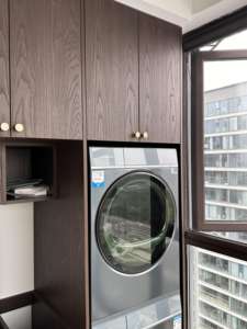 Gabinetes de fregadero de lavadero personalizados impermeables de diseño moderno para lavadora - Product Image 3