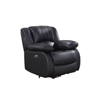 2022 furniture lazy boy touch button power recliner chairs black leather easy chair