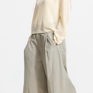 Pantalones Palazzo de Mujer Hechos a Medida OEM, de Pierna Ancha, Cintura Alta, Ajuste Holgado, Casuales, Ligeros, los Más Vendidos - Product Image 4