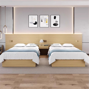 Modern Economy Hotel Bedroom Furniture Complete Set Wooden King <b>Queen</b> <b>Bed</b> <b>Frame</b> with Headboard Nightstand TV Cabinet Wardrobe - Product Image 5