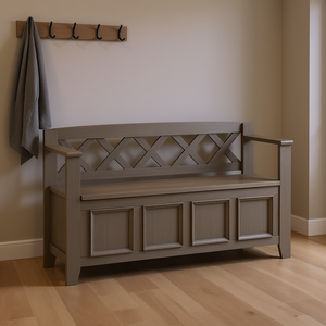 Banco de Almacenamiento Amherst Farmhouse, Rectangular de Madera con Tapa, Solución de Organización para el Hogar - Product Image 2