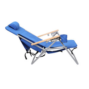 屋外金属バックパック折りたたみキャンプアルミビーチポータブル椅子木製腕 - Product Image 5