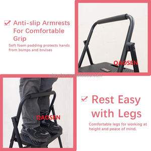 <span class=keywords><strong>บันได</strong></span>พับได้ 2-5 ขั้น สำหรับใช้ในบ้าน โครงเหล็กสีดำ ได้รับมาตรฐาน CE รับน้ำหนักได้ 150 กก. พับเก็บง่าย ใช้ในบ้าน/คลังสินค้า แบบสองด้าน - Product Image 5