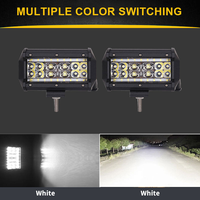 Phare de travail LED 5 pouces 84W 6000K, barre LED pour voiture, feux antibrouillard 90W pour voitures, camions, remorques, SUV, 4x4, ATV, 4WD, moto, accessoires tout-terrain