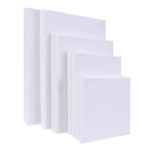 Toile de peinture blanche vierge en coton sans acide, tendue sur châssis, taille personnalisée, pour artistes, vente en gros - Product Image 1