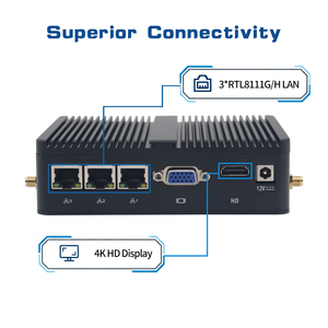 มินิพีซีอุตสาหกรรมไร้พัดลม พร้อมโปรเซสเซอร์ Intel N100 พอร์ตอีเธอร์เน็ต RJ45 3 ช่อง พอร์ต RS232 ซีเรียล 2 ช่อง สำหรับป้ายดิจิทัล - Product Image 1