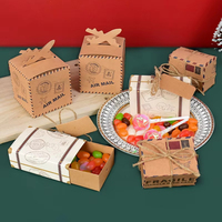 Boîte à bonbons en forme de valise, thème voyage, 10 pièces, papier kraft, pour chocolats, cadeaux, emballage pour mariage, anniversaire, baby shower
