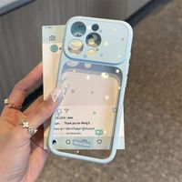Coque de téléphone INS English Stars pour iPhone 17 18 Pro Max 16 15 11 – Coque arrière transparente en acrylique 2-en-1 de protection instantanée