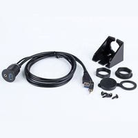 Port USB AUX encastré pour console de voiture Prises USB Audio de voiture USB3.0 Câbles d'extension mâle à femelle 3.5mm