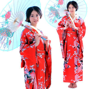 Tendance nationale de la mode femmes Kimono Yukata Sexy avec <span class=keywords><strong>Obi</strong></span> nouveauté robe de soirée japonais Cosplay Costume Floral taille unique - Product Image 6
