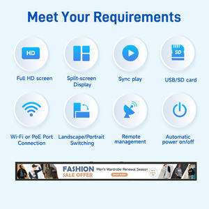 Écran LCD publicitaire MinewTag de 23,1 pouces, design barre allongée, type étagère, affichage LCD, étiquettes électroniques d'étagère - Product Image 6