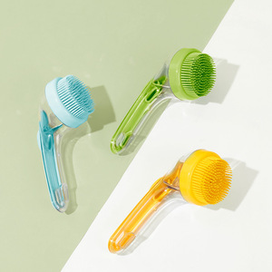 Brosses de toilettage pour animaux de compagnie, nouvelles brosses de nettoyage à long manche avec distributeur de <span class=keywords><strong>shampoing</strong></span>, brosse de massage et pulvérisateur de douche pour chiots - Product Image 3
