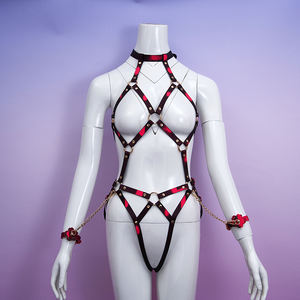 Leren korset en bh-riem, rollenspel voor volwassenen, fetisj, slavenbondage, erotische handboeien, beperkingstraining, seksspeeltjes - Product Image 2