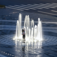 Fontaine musicale d'extérieur géante Water Faery avec fonction de danse sur sol sec et contrôleur pour espaces publics commerciaux