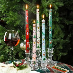 LANJO 25CM Paraffin Wax Christmas Party <b>Candle</b> Ornaments Candlelight Dinner Christmas Decoration Long Rod Wedding Smokeless - Product Image 2