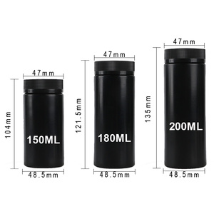 Pot à protéines personnalisé de haute qualité en plastique HDPE noir, vide, pour l'emballage de produits de santé, avec bouchon à vis. - Product Image 5