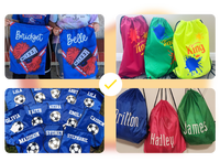 Sacs de sport personnalisés en nylon polyester 210D pour événements promotionnels, sacs à cordon pour le sport, la salle de sport, les voyages, la natation, la plage