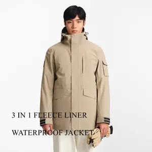 Pelliotresmi tulumlar erkekler su geçirmez ceket sıcak sıcak satış yönlülük 3 1 açık rahat yetişkinler katı örme kalın kapüşonlu