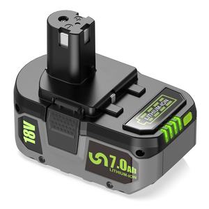<span class=keywords><strong>Batterie</strong></span> rechargeable au lithium-ion 18V 7.0Ah de remplacement pour outils électriques <span class=keywords><strong>RYOBI</strong></span> - Haute capacité, qualité OEM d'usine avec sécurité - Product Image 1
