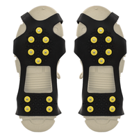 Crampons antidérapants pour chaussures/bottes avec 10 pointes en acier