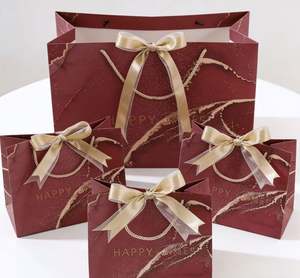 Sac fourre-tout personnalisé en papier cartonné blanc de haute qualité pour cadeaux d'anniversaire, mariage, bonbons, vêtements, avec ruban - Product Image 6