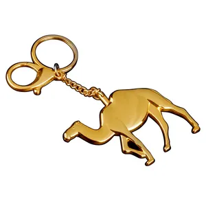 Animal 3D keyring wholesale factory custom metal key chains 3d elephant camel keychain metal