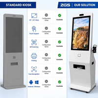 Kiosque de paiement libre-service 24h/24 et 7j/7 sur pied avec écran tactile, terminal de point de vente, paiement par code QR, carte et NFC pour ascenseurs et centres commerciaux