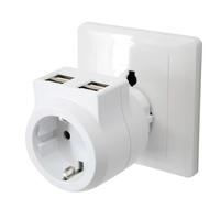 Prise murale USB 4 ports avec 1 prise CA, haute qualité, vente chaude, prix usine, usage commercial, certifiée GS