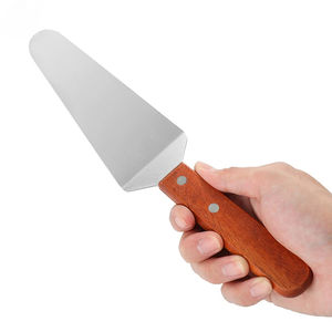 Spatule triangulaire à manche en bois, outil de pâtisserie, spatule à pizza, spatule à fromage, spatule triangulaire - Product Image 5