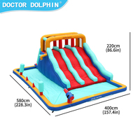 Château gonflable et structure de jeux Doctor Dolphin avec tissu Oxford 420D+840D, capacité 5 personnes, pour les jeux d'enfants lors de fêtes