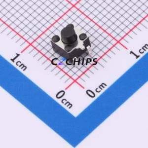 HX 4.5x4.5x4.3H B3JTP Tactile Switch SMD,4.5x4.5mm Switch Single Pole Single Throw Round Button 2.5N Horizontal Mount - Product Image 1