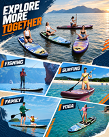 Planche à pagaie gonflable rigide en PVC ESUP 11 pieds, qualité professionnelle, pour lacs et rivières, option logo personnalisé, sac de pompe inclus, étanche