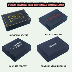 [Trong kho] hai mặt Máy bay màu đen bao bì hộp bưu phẩm Đóng Gói Nhanh Giấy Hộp Quà tặng hộp vận chuyển màu trắng - Product Image 2