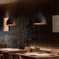 Lustre suspendu LED en aluminium style Zen Wabi-Sabi pour salon de thé, gîte, bar, couloir, restaurant de fondue
