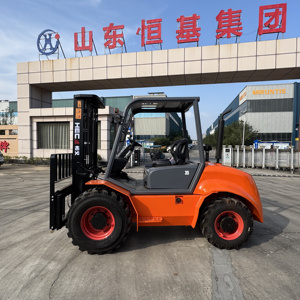 Bateau gratuit <span class=keywords><strong>Heca</strong></span> 2t 2.5t 3t 3.5t Diesel tout terrain chariot élévateur certifié CE 4WD 2WD Xinchai moteur demi-cabine complète mât à 3 étages - Product Image 6