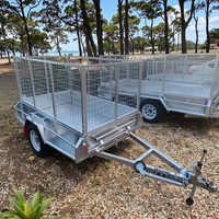 Remorque utilitaire de haute qualité et robuste, remorque de camping-car galvanisée à chaud avec remorquage de bateau, remorque à caisse à essieu simple