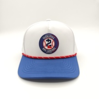 Gorras Trucker Personalizadas de Alta Calidad con Parche de Goma Perforado con Láser, Gorra de Golf Impermeable de 5 Paneles con Cierre a Presión y Cuerda