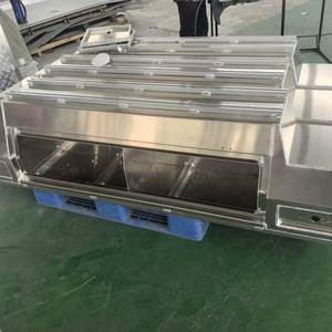 Portable Aluminum Alloy Ute Canopy with Accessories Waterproof Lockable 2 Compartments up 2000L Capacity Pickup Truck Toolboxes - Product Image 3