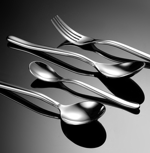 ช้อนปลาและมีดเนยสแตนเลสสีเงิน DFU232 สำหรับโรงแรม - Product Image 3