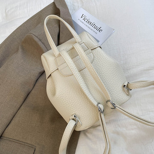 <span class=keywords><strong>Sac</strong></span> à dos personnalisable avec logo, Nouveauté 2026, en cuir PU grainé de qualité supérieure avec cordon de serrage et bretelles réglables - Product Image 3