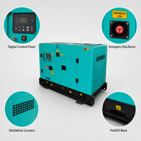 Groupe électrogène diesel silencieux 60Hz 20kW à faible bruit, insonorisé, générateur industriel, alimentation de secours pour usage domestique et commercial