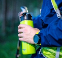 Bouteille d'eau sport à large ouverture, isolée sous vide, personnalisée, conforme aux normes LFGB, en acier inoxydable à double paroi