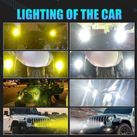 Nouveau lot de 2 projecteurs LED Angel Eye, feux antibrouillard auxiliaires, feux de conduite 12V 60W pour moto, voiture, camion, tout-terrain, bateau