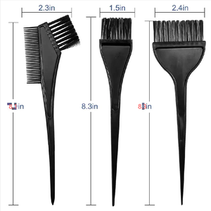 कस्टम लोगो jinlei प्लास्टिक पेशेवर बाल डाई सेट 3-टुकड़ा ब्रश घरेलू उपयोग के लिए - Product Image 3