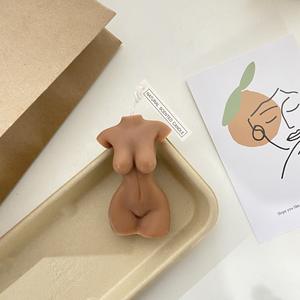 Modern sanat heykel heykeli E136 el yapımı yeni tasarım kadın çıplak vücut şekli renkli kadın Scented kokulu mum dekor Nordic INS - Product Image 1