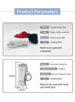 Détacheur portable rouge EAS Pin 5400Gs pour équipement antivol de supermarché, mini-détacheur d'étiquettes pour magasin de vêtements