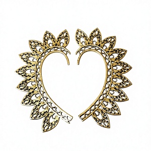 Aretes de Oreja Estilo Bohemio Dorados 2023 para Mujer, Joyería de Latón para Boda, Fiesta, Compromiso, Regalo - Product Image 2