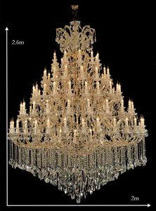 Décorations de salle de luxe, grand lustre en cristal K9 doré, grand lustre Maria Theresa, pour mariage - Product Image 2